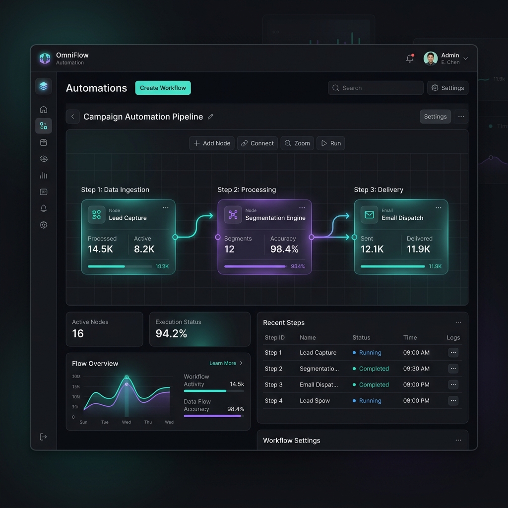 Dashboard de automatización de procesos Semilla Digital